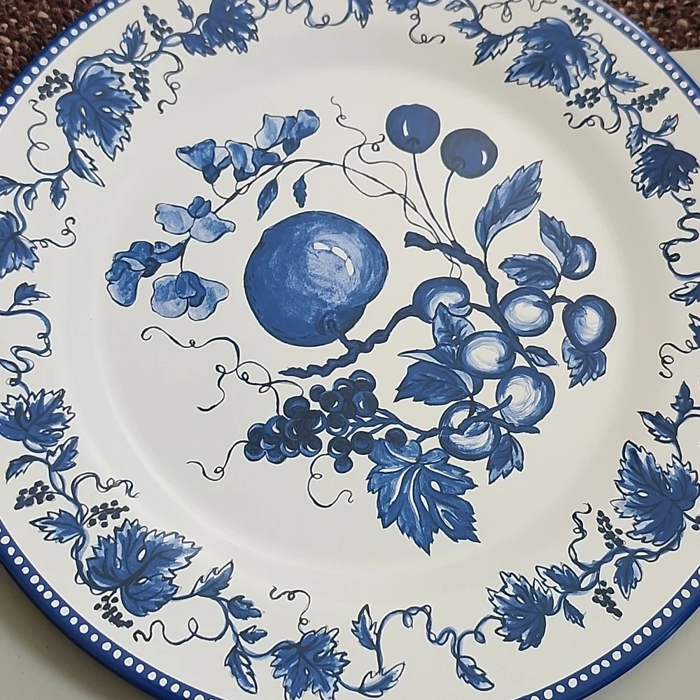 Room Restoration Hardware Indigo Blue Victorian Tin Plates